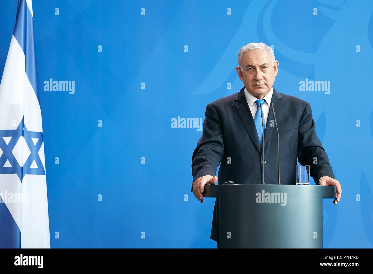 Berlin, Deutschland - Ministerpraesident Israel Benjamin Netanjahu. Stockfoto