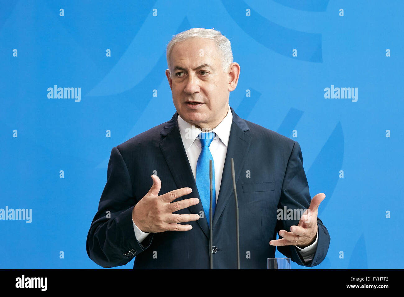 Berlin, Deutschland - Ministerpraesident Israel Benjamin Netanjahu. Stockfoto