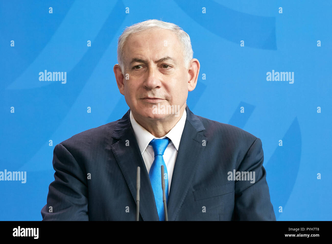 Berlin, Deutschland - Ministerpraesident Israel Benjamin Netanjahu. Stockfoto