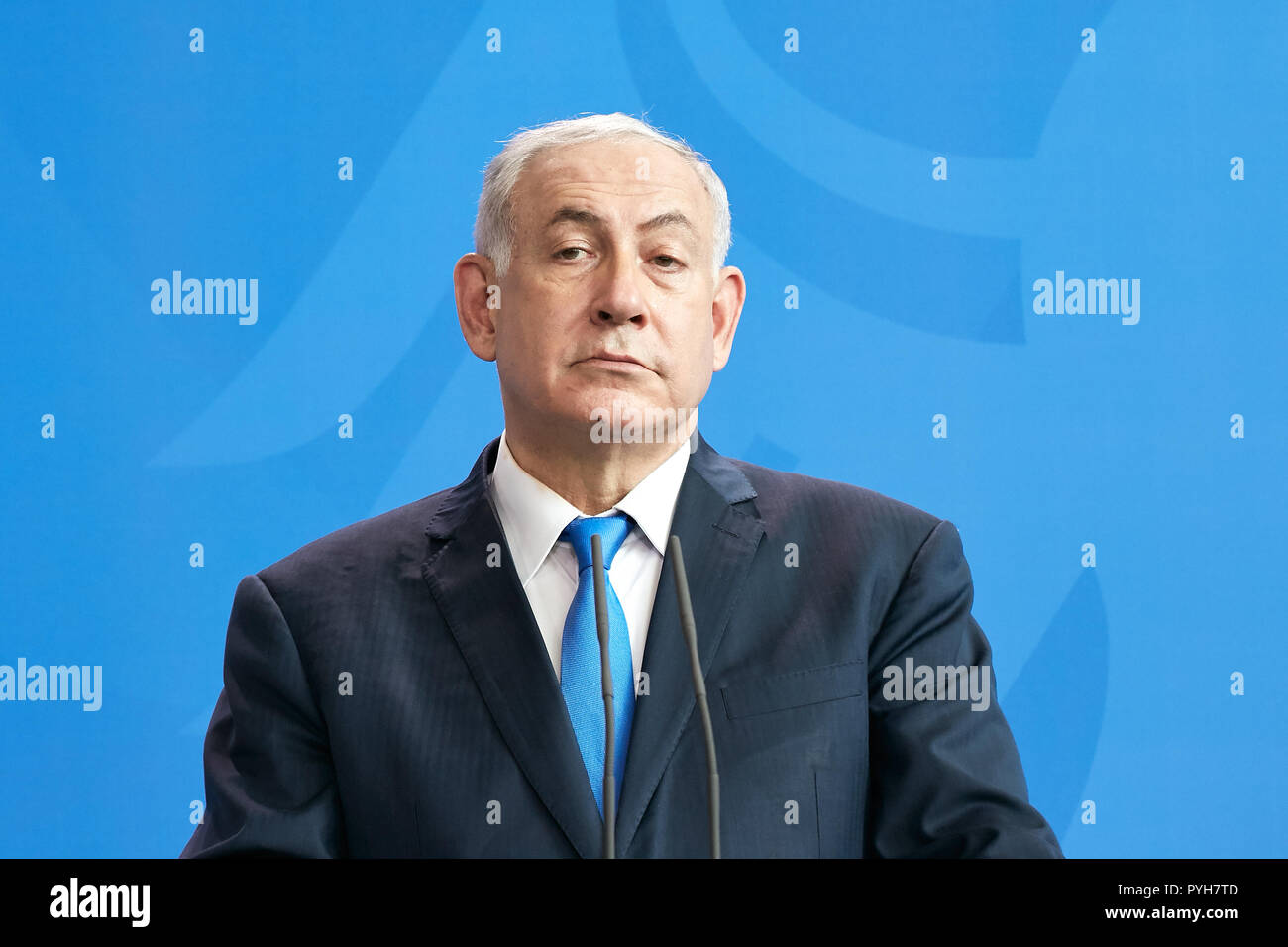 Berlin, Deutschland - Ministerpraesident Israel Benjamin Netanjahu. Stockfoto