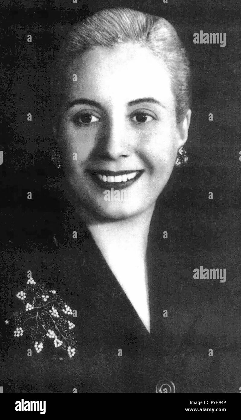 EVA PERÓN (1919-1952), Frau des argentinischen Präsidenten Juan Perron, um 1950 Stockfoto