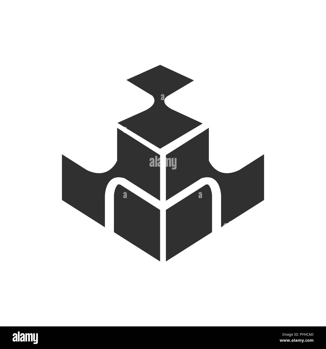 Bunte der gerichteten Papier abstrakt Vektor- und Logo Design oder Vorlage Pfeil Regenbogen Business Icon der Firma Identität symbol Konzept Stock Vektor