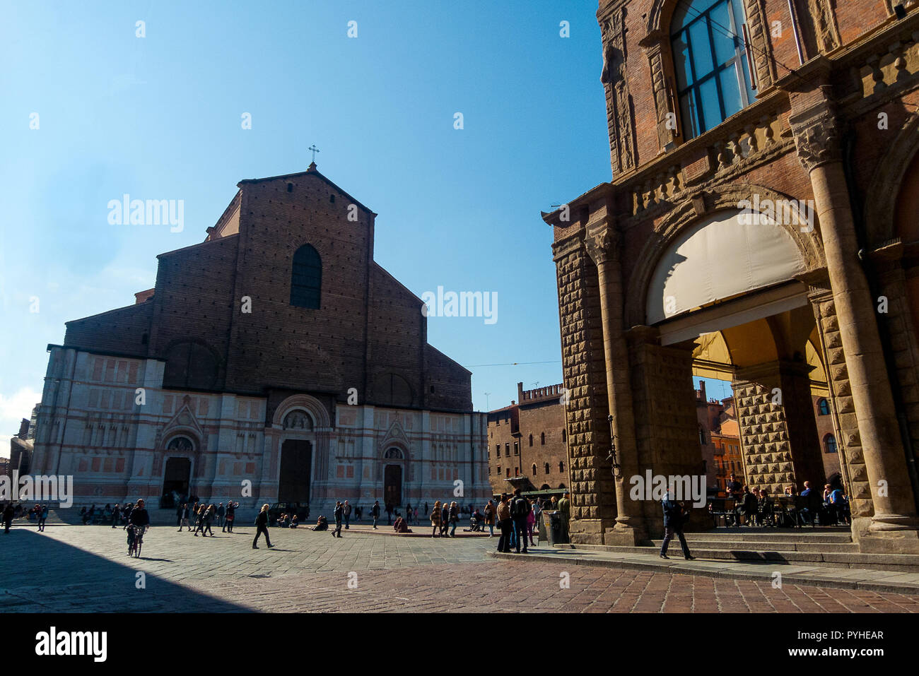Italien, Bologna, 22.10.2018: Kirche San Petronio in Bologna. Stockfoto
