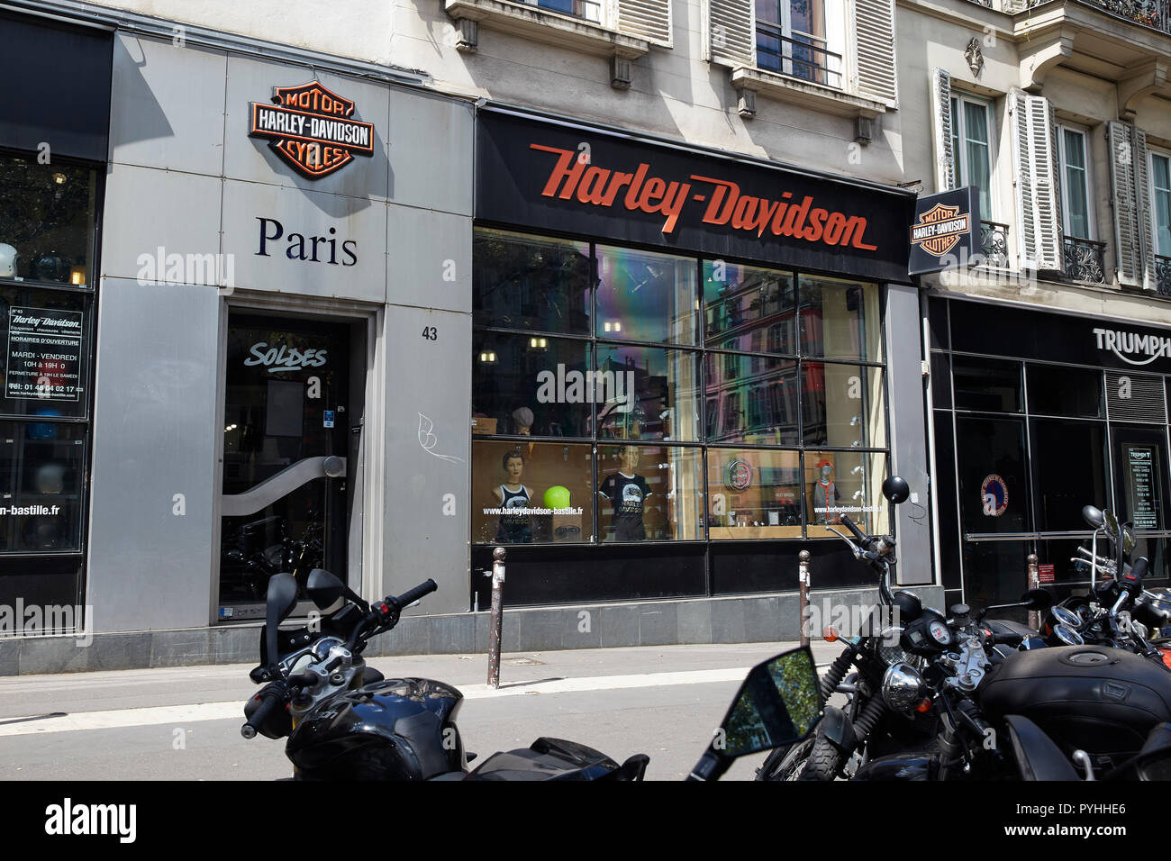 Harley davidson paris bastille Fotos und Bildmaterial in hoher Auflösung Alamy