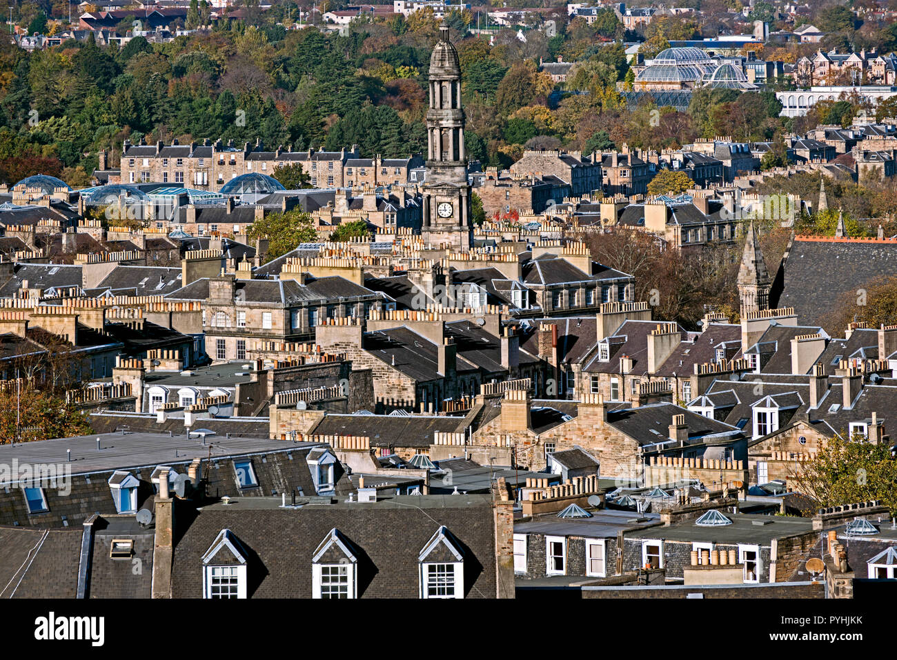 Ein Blick auf die Neue Stadt von Calton Hill, Edinburgh. Stockfoto