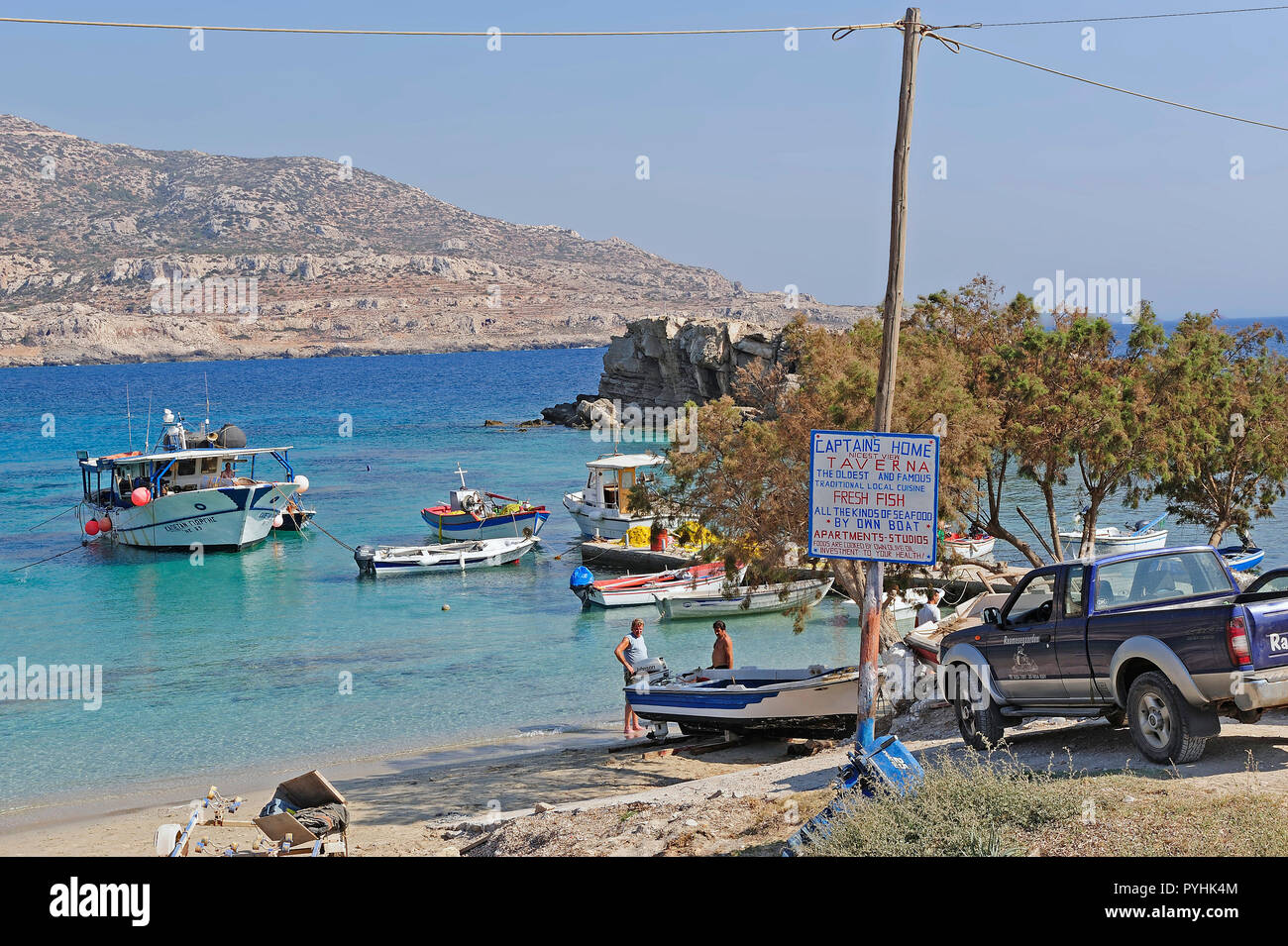 Griechenland, Karpathos Küstenort Lefkos Stockfoto