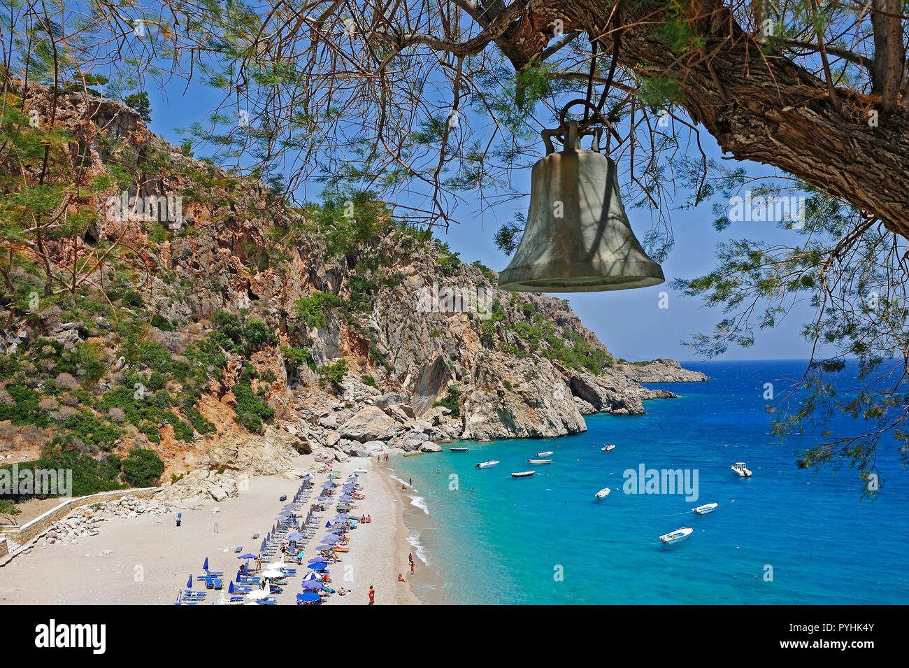 Griechenland, Karpathos Küstenort Kira Panagia Stockfoto