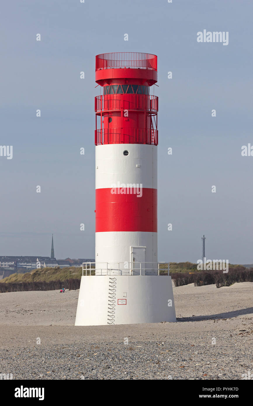 Leuchtturm auf der Duene (Düne), Helgoland, Schleswig-Holstein, Deutschland Stockfoto