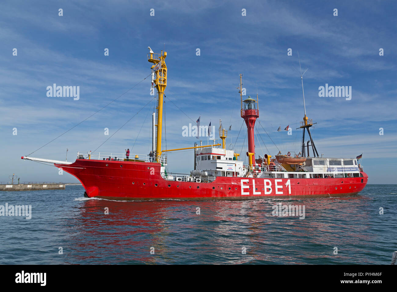 Feuerschiff Elbe 1 aus Helgoland, Schleswig-Holstein, Deutschland Stockfoto