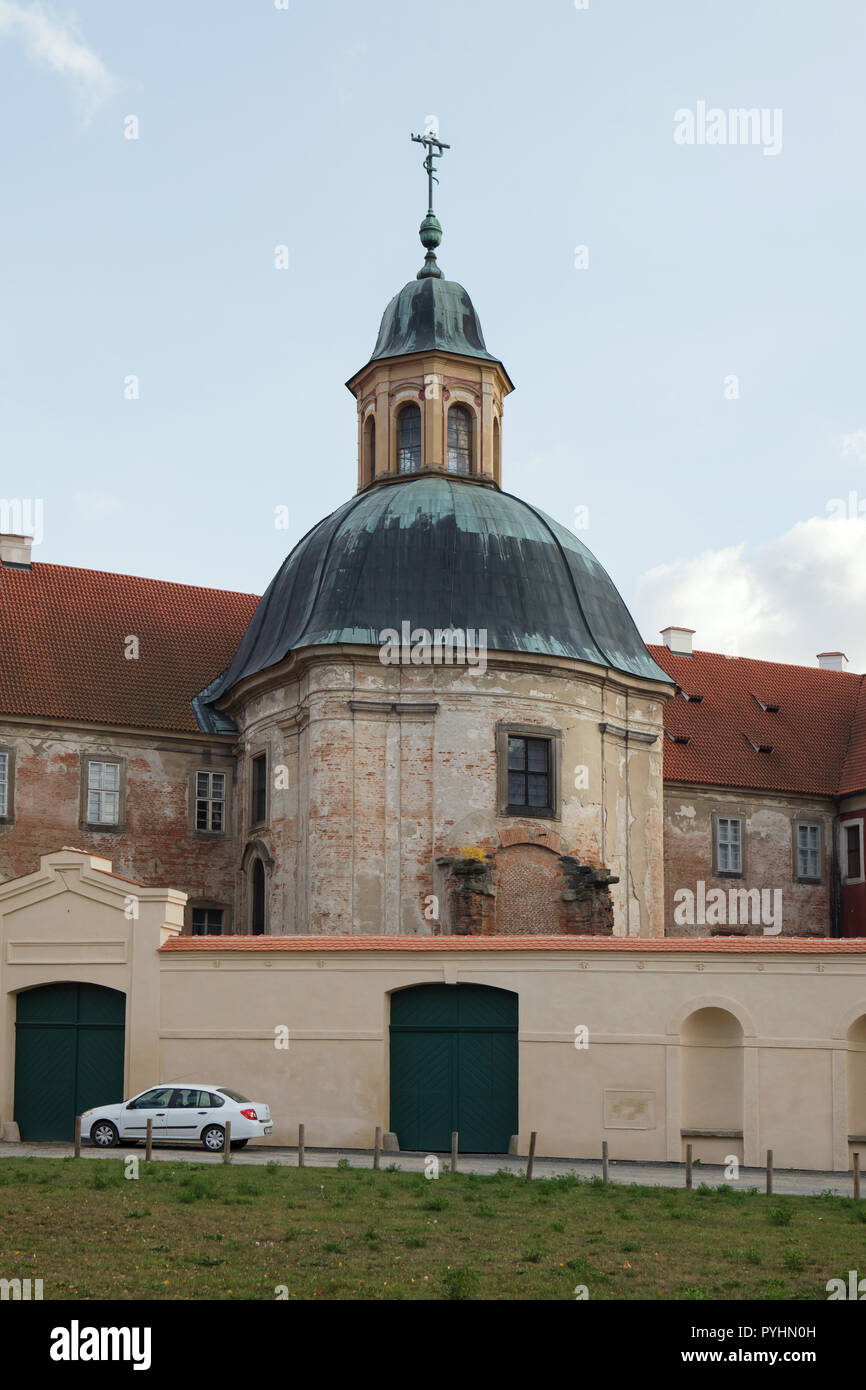 Barocken Kapitelsaal des Klosters Plasy Plasy (Klášter) von tschechischen Barock Architekten Kilian Ignaz Dientzenhofer und in 1738-1740 in Plasy in Westböhmen, Tschechien. Stockfoto