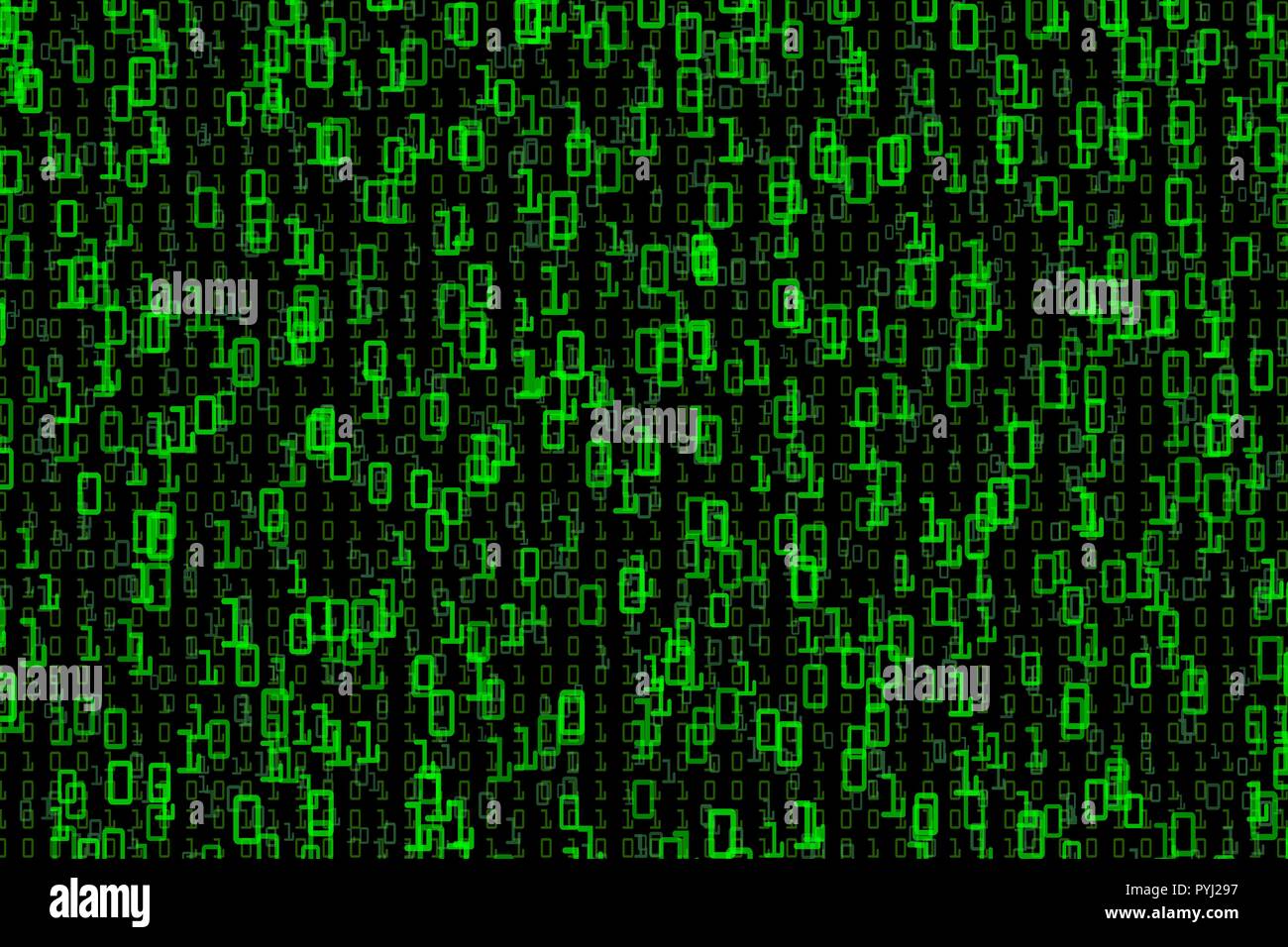 Streaming Der Binare Code Hintergrund Cyber Muster Mit Zahlen Stock Vektorgrafik Alamy