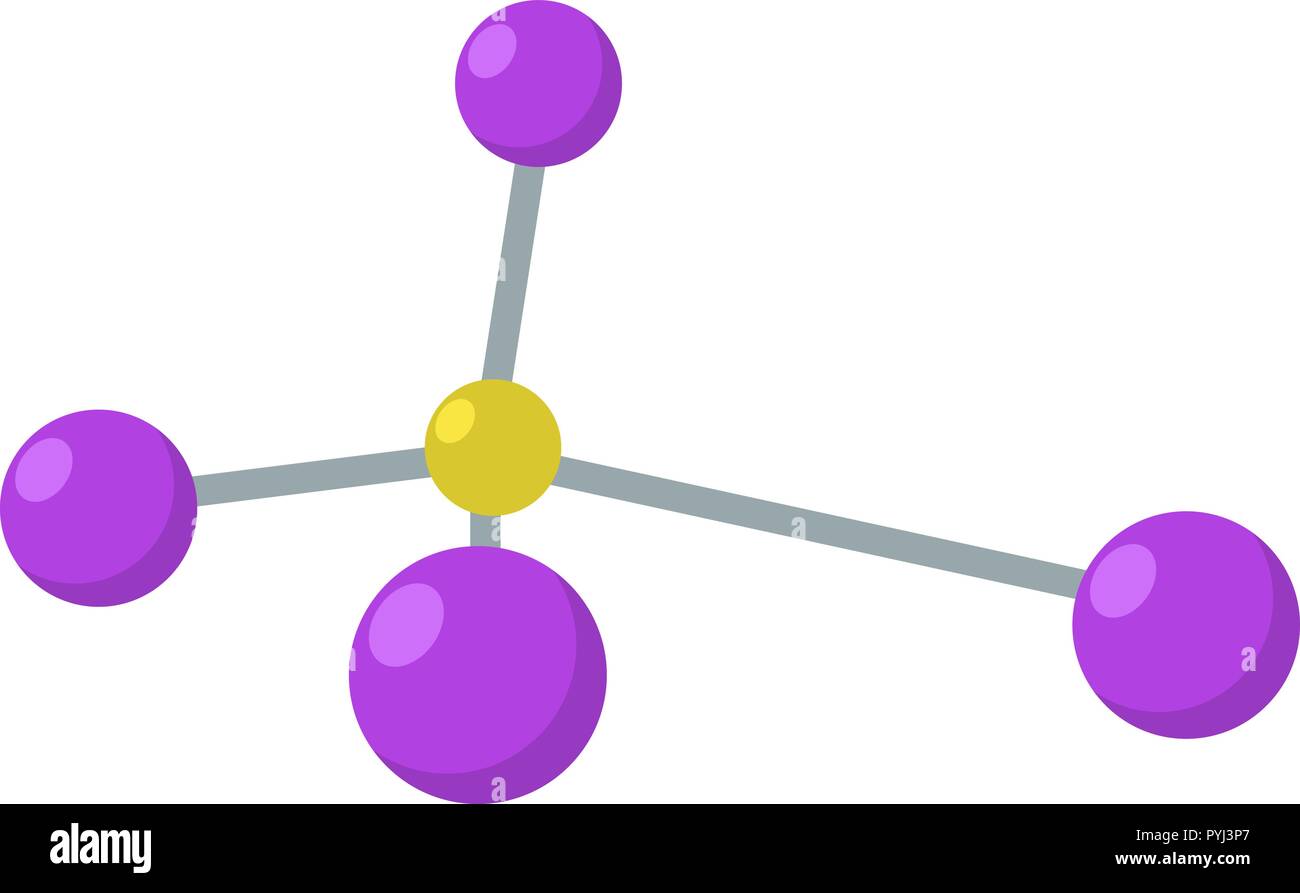 Abstrakte Molekül Symbol, flacher Stil Stock Vektor