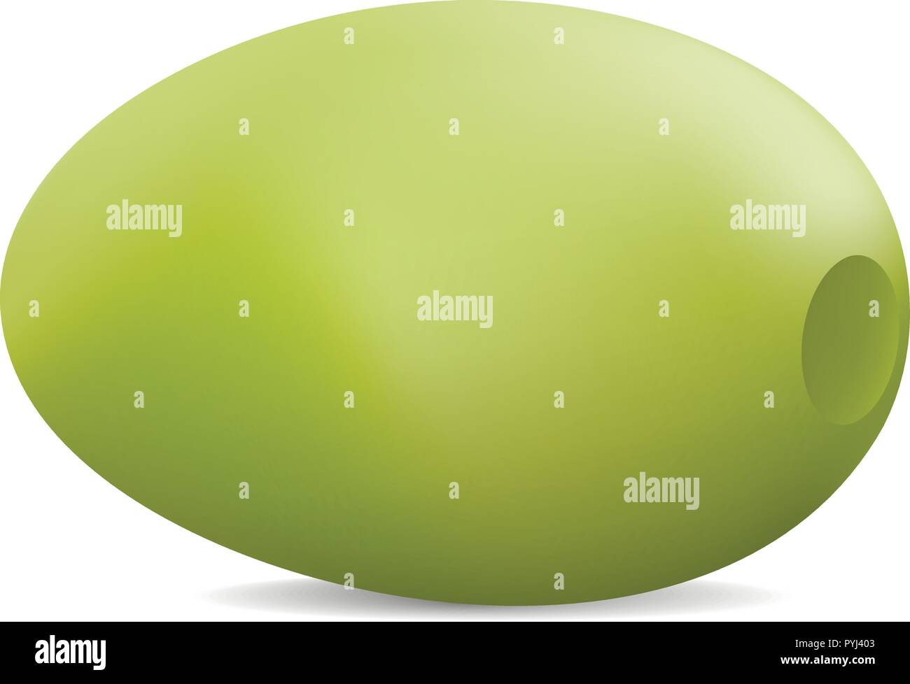 Grüne Oliven Symbol, realistischen Stil Stock Vektor