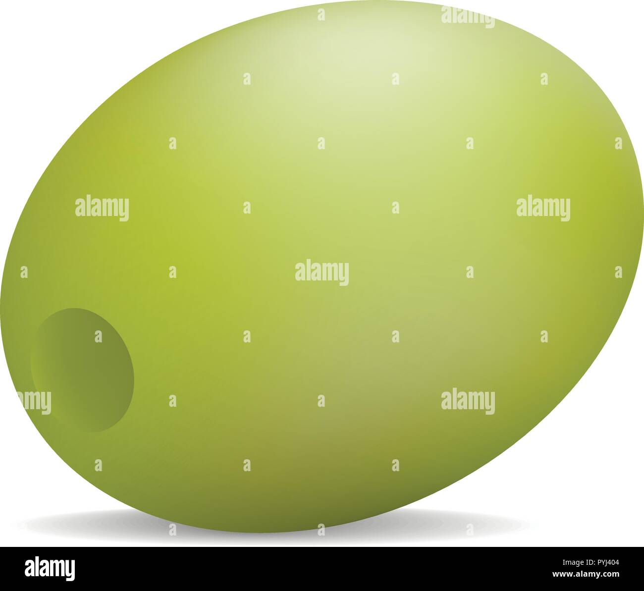 Natürlich grüne Oliven Symbol, realistischen Stil Stock Vektor