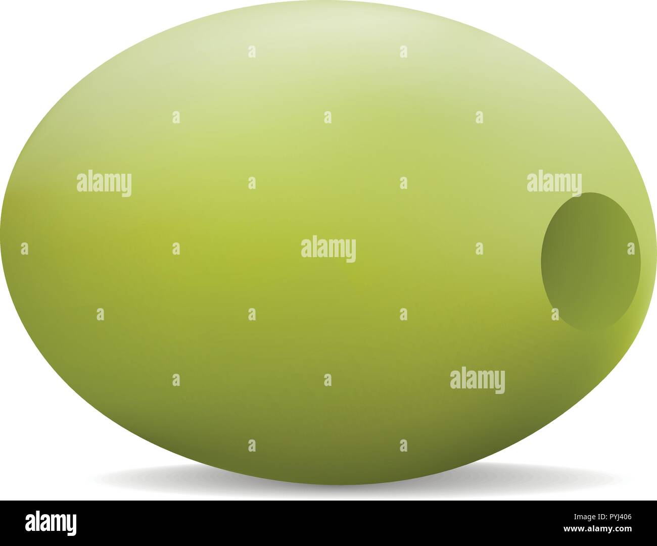 Eco Green Olive Symbol, realistischen Stil Stock Vektor