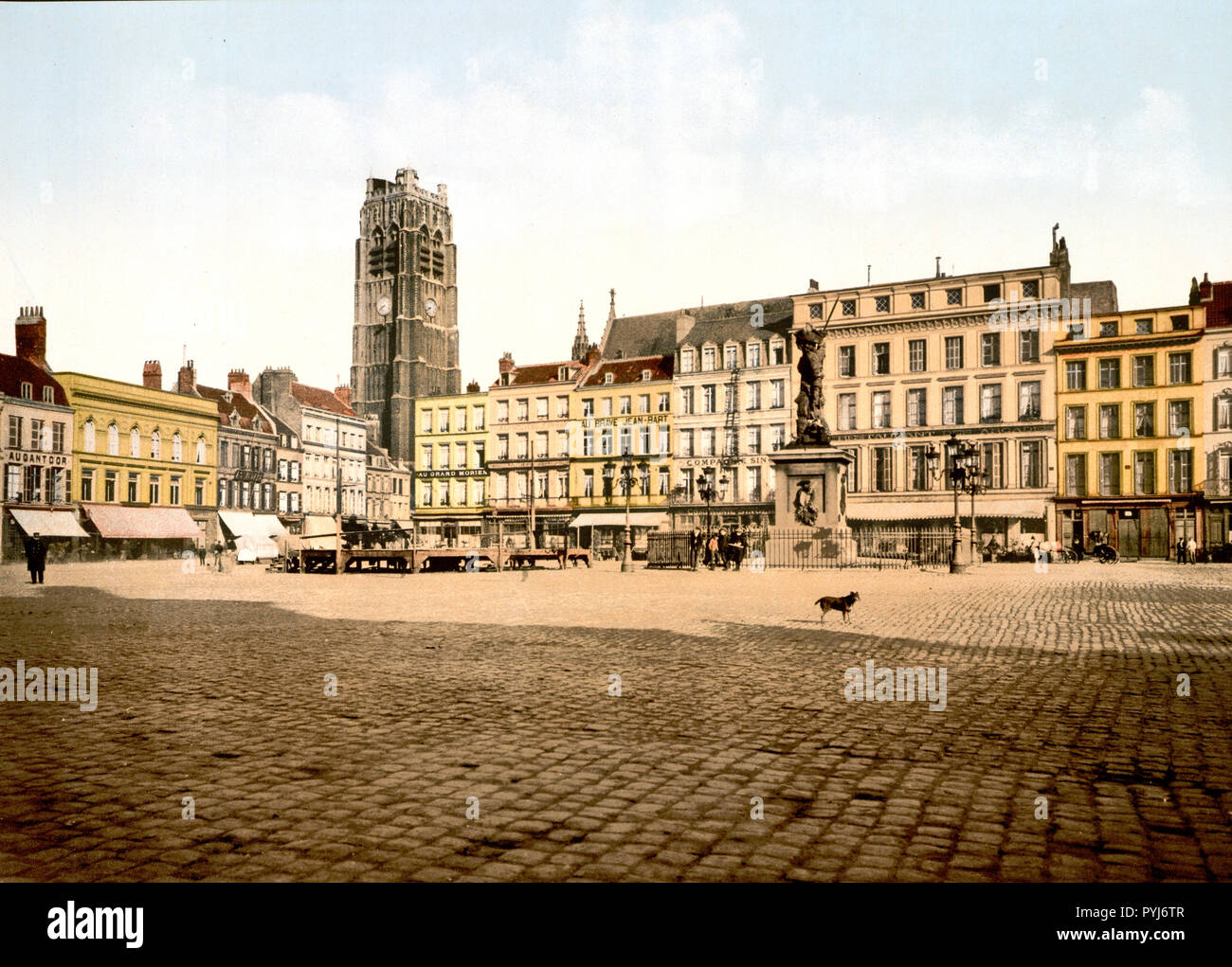Die Place Jean Bart, Dünkirchen, Frankreich ca. 1890-1900 Stockfoto