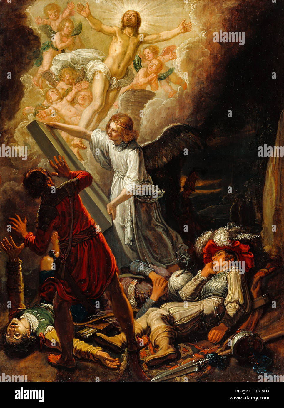 Pieter Lastman, die Auferstehung 1612 Öl auf Leinwand, die J. Paul Getty Museum, Los Angeles, USA. Stockfoto