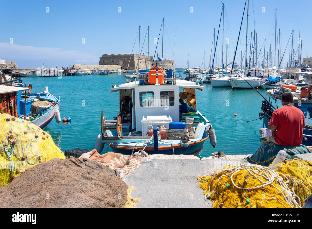 Festung Castello a Mare, Heraklion, Heraklion (irakleio), Irakleio Region, Kreta (Kriti), Griechenland Stockfoto