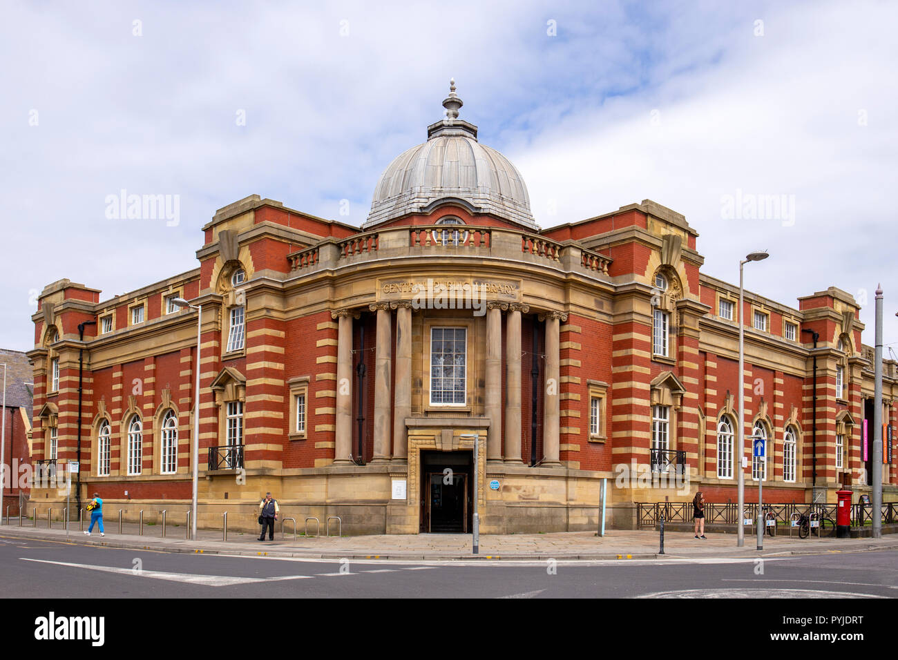 Central Public Library in Blackpool, Lancashire, Großbritannien Stockfoto