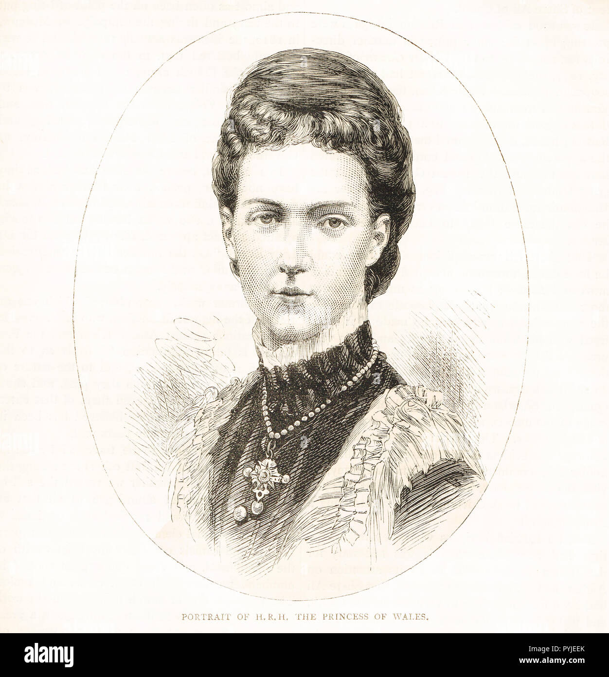 Prinzessin von Wales, Alexandra von Dänemark, später Königin von König Edward VII., ca. 1875 Stockfoto