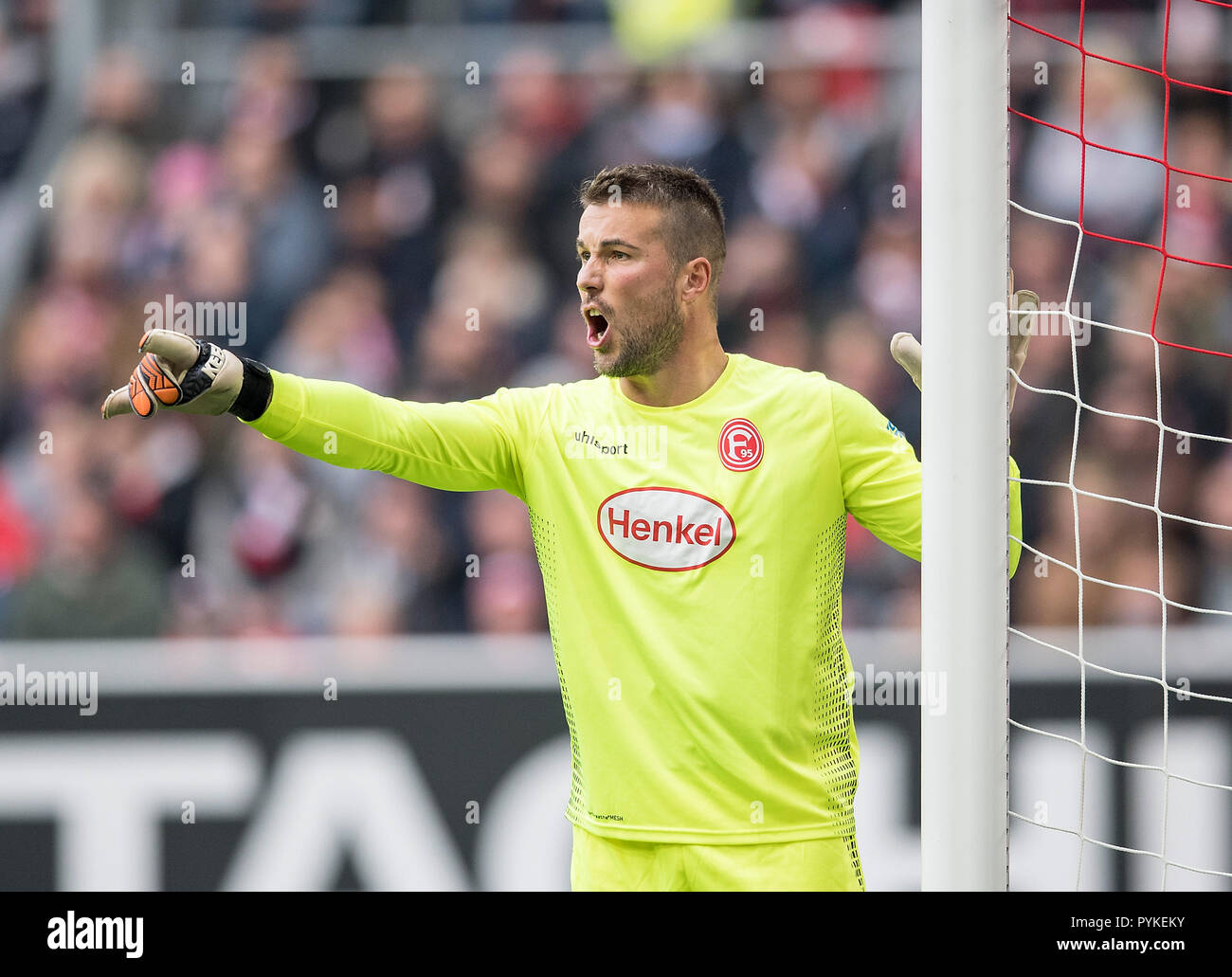 Düsseldorf, Deutschland. 27 Okt, 2018. Torwart Michael Rensing (D), Geste, Gestik, Fußball 1. Fussballbundesliga, 9. Spieltag Fortuna Düsseldorf (D) - VfL Wolfsburg (WOB) 0:3, am 27.10.2018 in Düsseldorf/Deutschland. ##DFL-Bestimmungen verbieten die Verwendung von Fotografien als Bildsequenzen und/oder quasi-Video## | Verwendung der weltweiten Kredit: dpa/Alamy leben Nachrichten Stockfoto