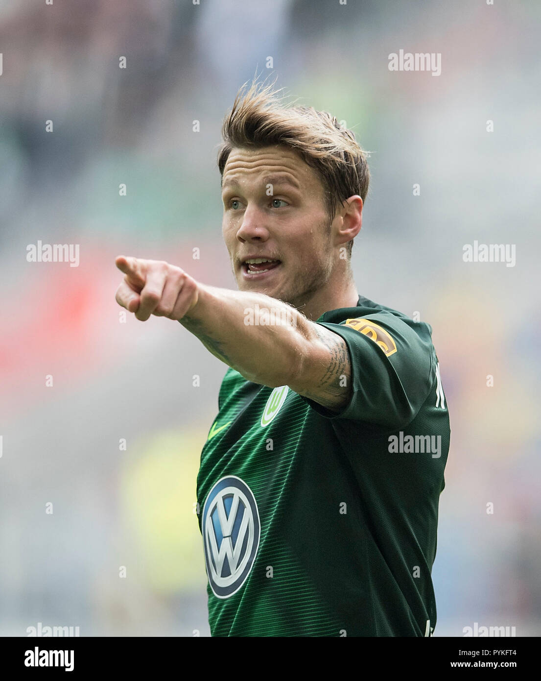 Düsseldorf, Deutschland. 27 Okt, 2018. Wout WEGHORST (WOB), Geste, Gestik, Fußball 1. Fussballbundesliga, 9. Spieltag Fortuna Düsseldorf (D) - VfL Wolfsburg (WOB) 0:3, am 27.10.2018 in Düsseldorf/Deutschland. ##DFL-Bestimmungen verbieten die Verwendung von Fotografien als Bildsequenzen und/oder quasi-Video## | Verwendung der weltweiten Kredit: dpa/Alamy leben Nachrichten Stockfoto