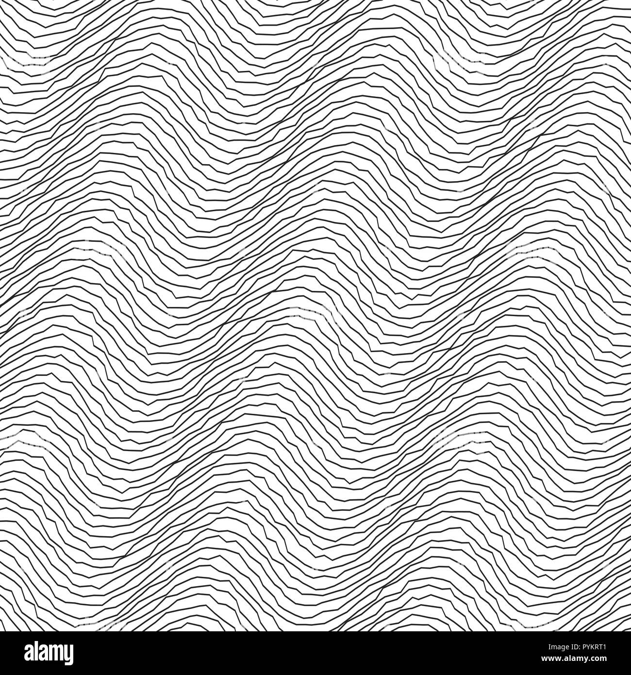 Abstrakte halftone wellig Hintergrund. Grobe Linien. Vector Illustration Stock Vektor