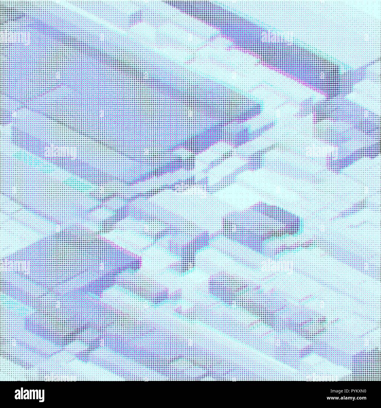 Vektor bunte dotierten anaglif kubische Struktur leere Vorlage, moderne Design für Poster, Landung, Einladung oder Präsentation Stock Vektor