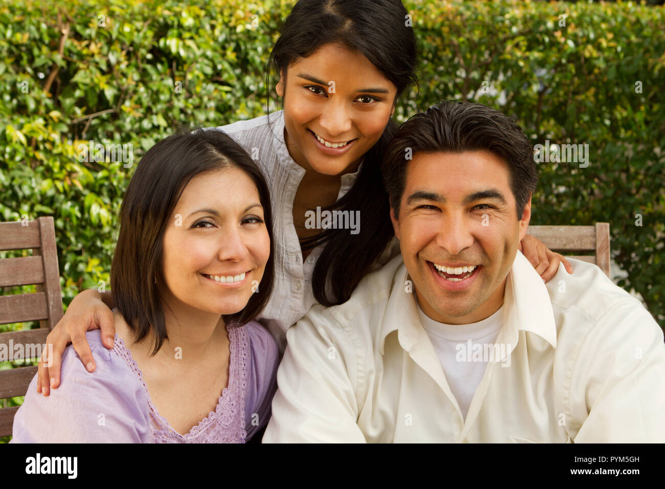 Spanischer Familie mit ihrer Tochter im Teenageralter. Stockfoto