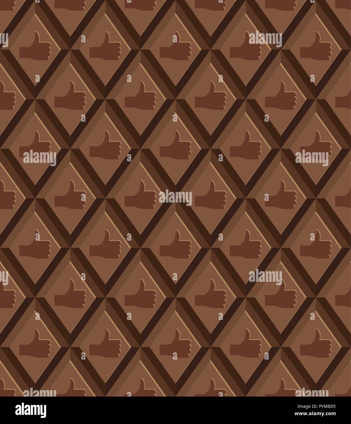 Nahtlose Muster aus Schokolade Fliesen mit Print "Erfolg", "die Besten der Besten". Marke der Qualität der Schokolade. Wir gelten als ein Element der pa Stock Vektor