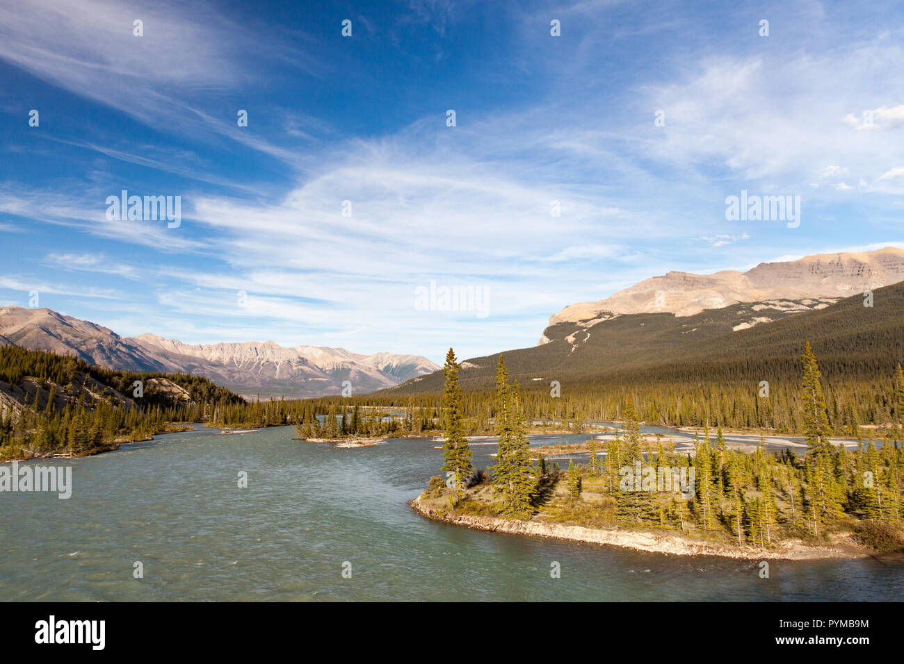 North Saskatchewan River, Alberta, Kanada Stockfoto