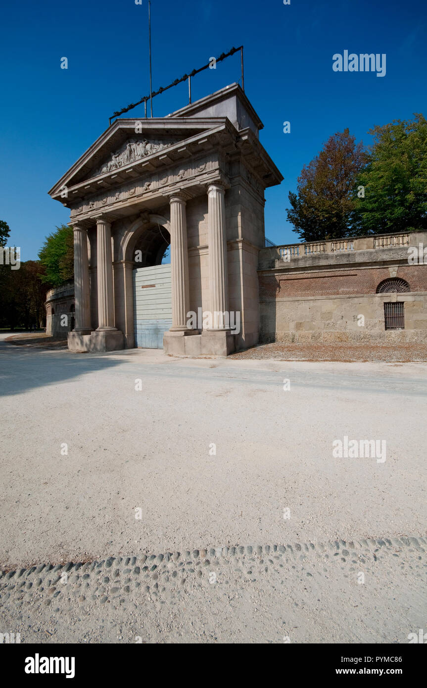 Italien, Lombardei, Mailand, Parco Sempione, Eingänge in die Arena Civica Gianni Brera Stadion Stockfoto