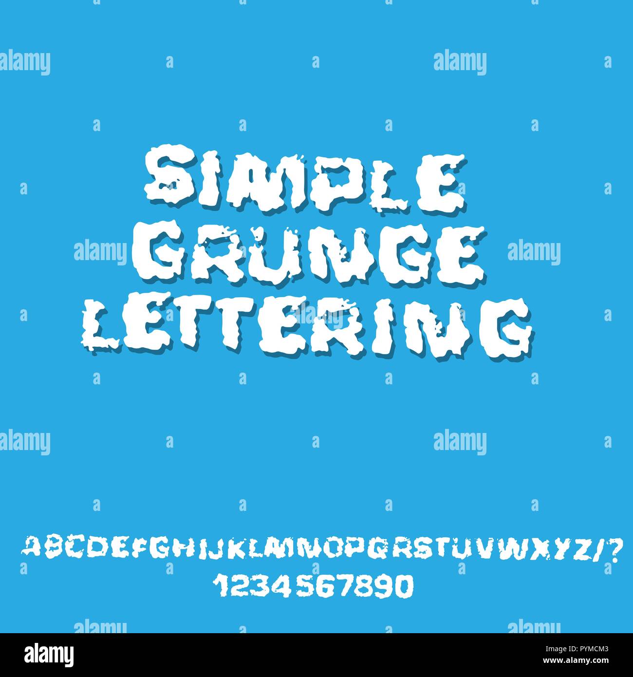 Distressed grunge Alphabet. Stempel Tinte Font. Vector Illustration. Stock Vektor