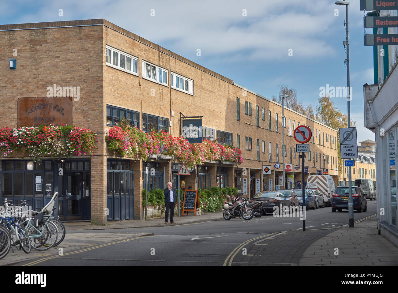 Die Brew House Pub, Ausgangspunkt für die berühmte Bi - jährliche Pub Crawl, King Street, Cambridge, England. Stockfoto