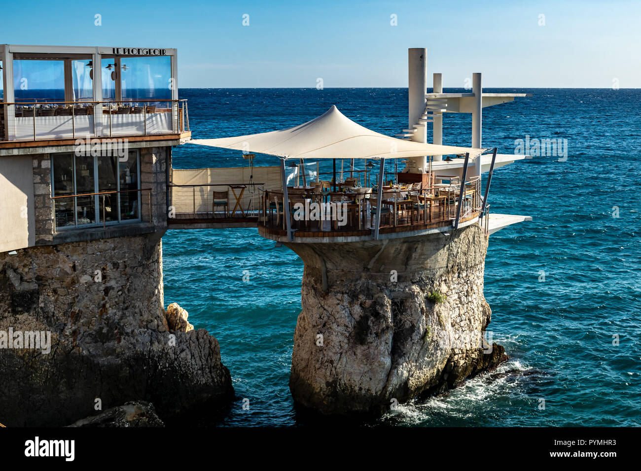 Le plongeoir in Nizza Cote D'Azur Frankreich Stockfoto