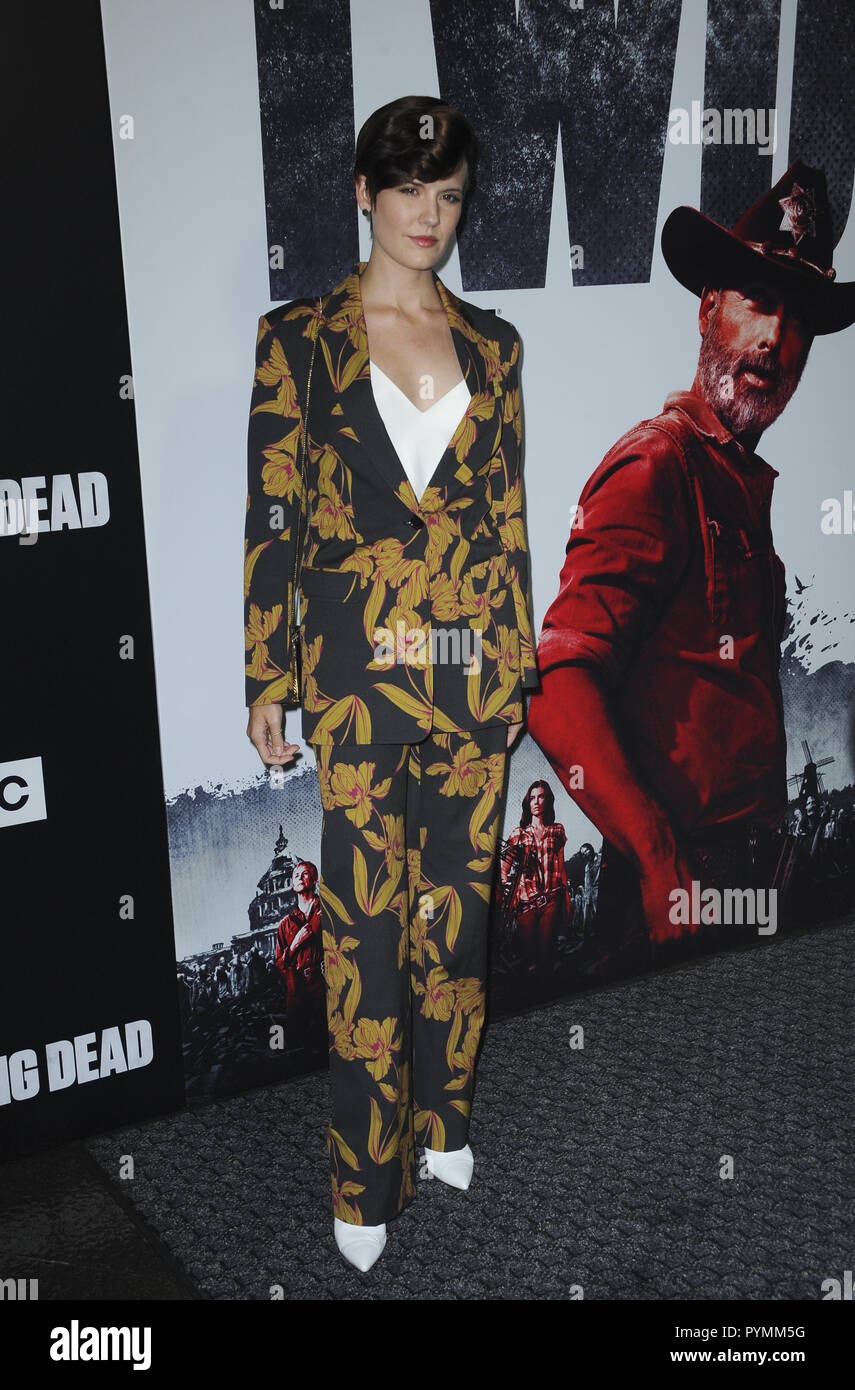 Premiere The Walking Dead Saison 9 Mit: Maggie Grace Wo: Los Angeles, Kalifornien, Vereinigte Staaten, wenn: 27 Sep 2018 Credit: Apega/WENN.com Stockfoto