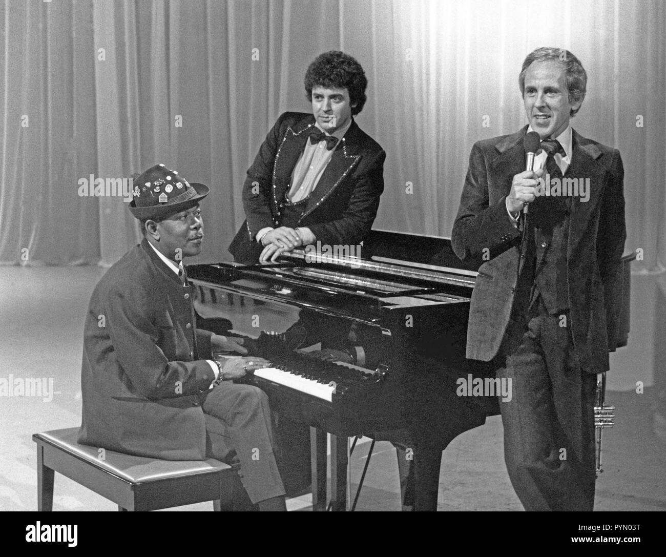Musik geht um die Welt, Musiksendung, Deutschland 1979 Mitwirkende: (v. l.) Billy Mo, Tony Marshall, Gerd Vespermann Stockfoto