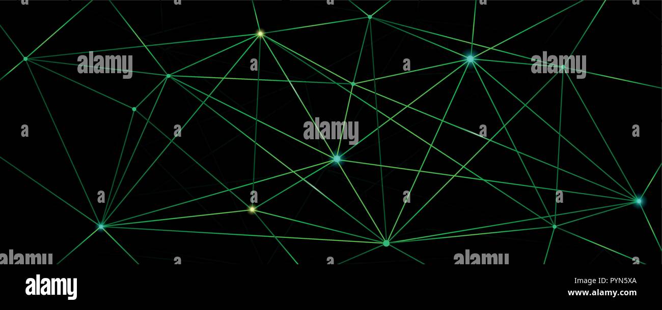 Grün glänzend digitale Netz technischer Hintergrund Vektor-illustration EPS 10. Stock Vektor