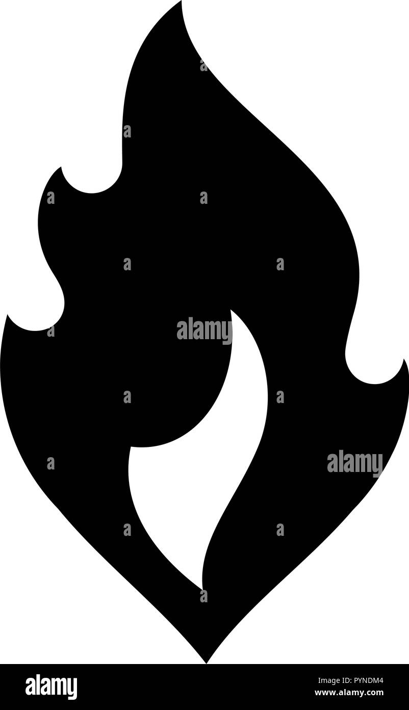 Feuer flammen, neue schwarze Symbol Vektor illustration Stock Vektor