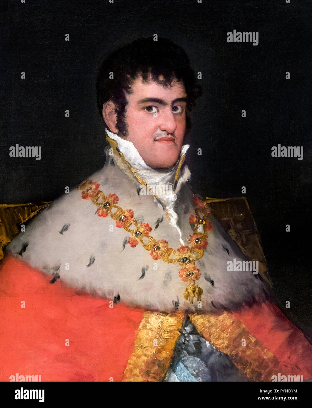 Fernando VII. Porträt von König Ferdinand VII. von Spanien (1784-1833) von Francisco José de Goya y Lucientes (1746-1828), Öl auf Leinwand, c 1814/1815 Stockfoto