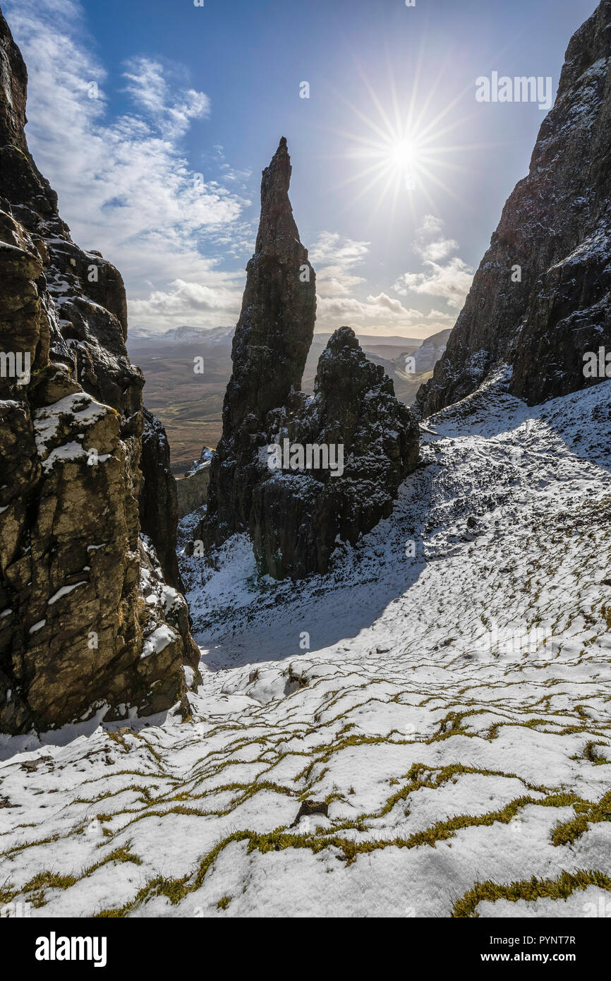 Die Nadel, Quiraing, Isle Of Skye, Schottland Stockfoto