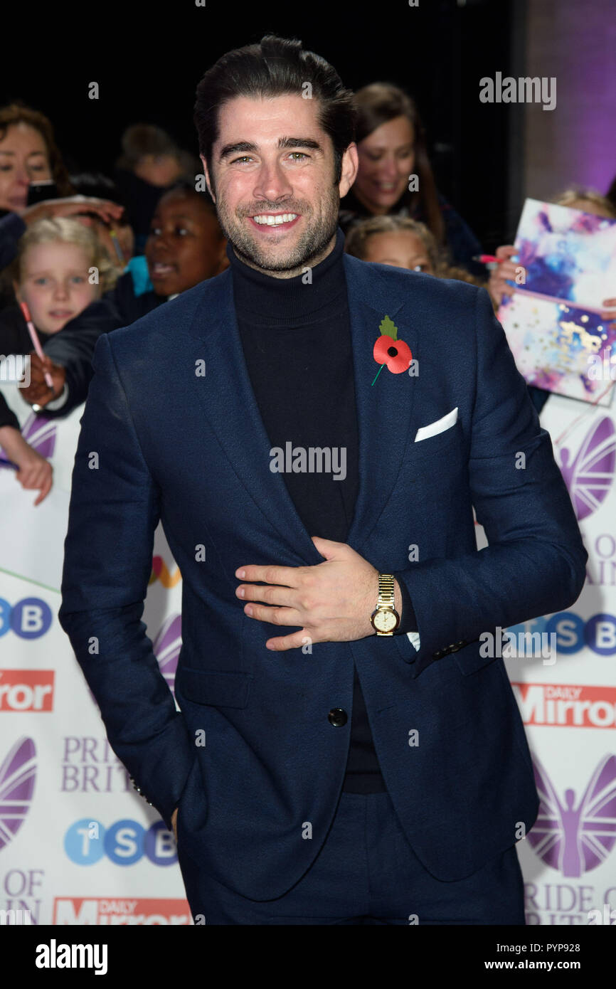 LONDON, GROSSBRITANNIEN. Oktober 29, 2018: Matt Johnson an der Pride of Britain Awards 2018 im Grosvenor House Hotel, London. Bild: Steve Vas/Featureflash Stockfoto LONDON, GROSSBRITANNIEN. Oktober 29, 2018: Matt Johnson an der Pride of Britain Awards 2018 im Grosvenor House Hotel, London. Bild: Steve Vas/Featureflash Stockfoto