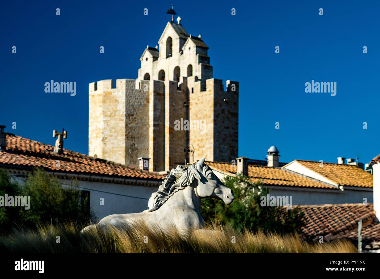 Saintes Maries de la Mer Camargue Frankreich Stockfoto