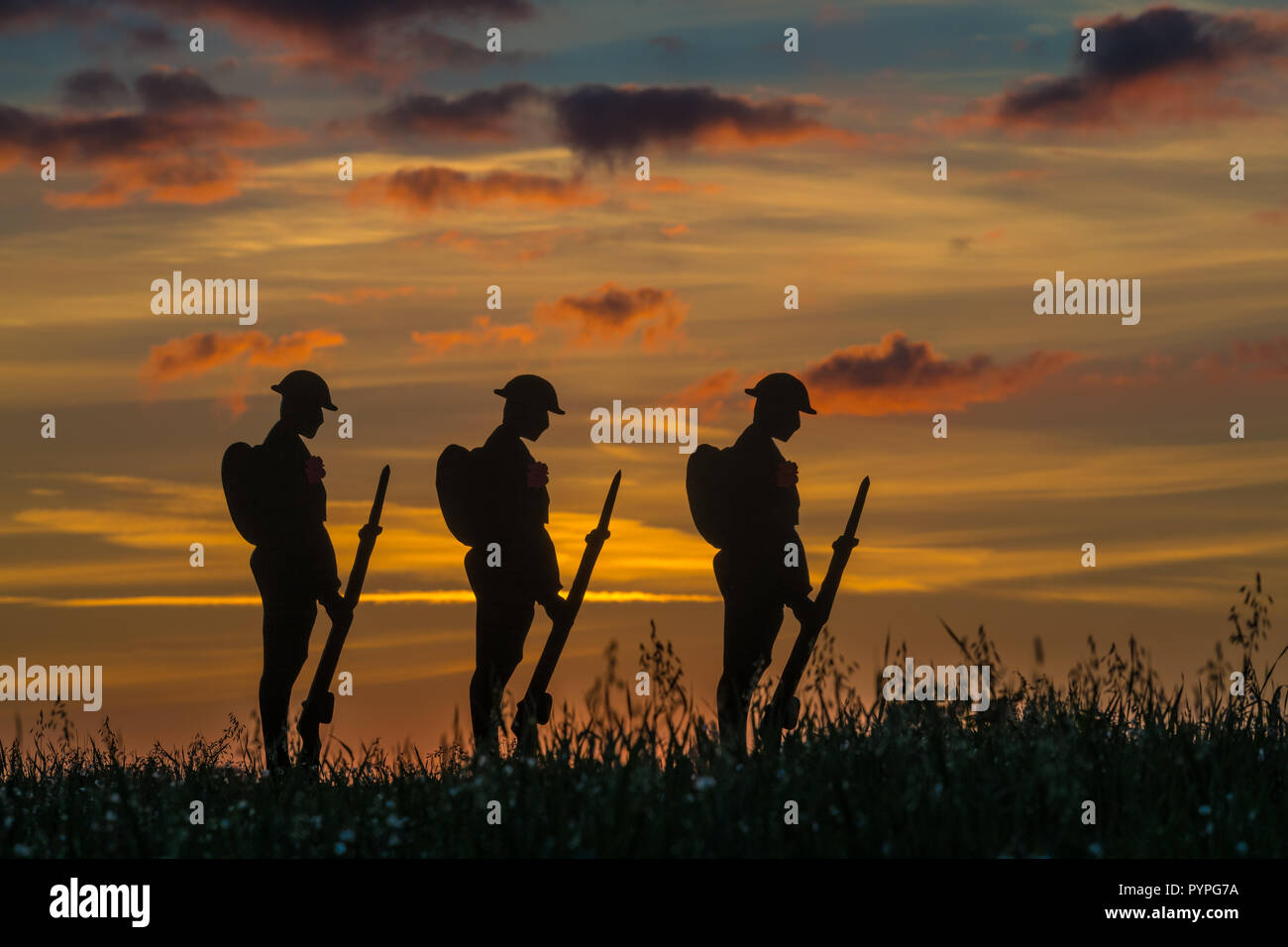 Damit wir es nicht vergessen - Gedenken Soldaten Stockfoto