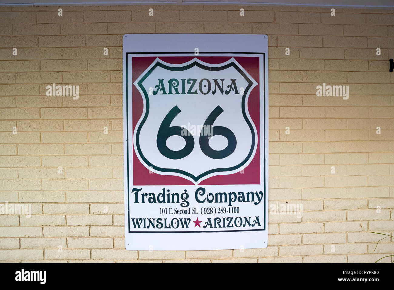 Adler Standin" an der Ecke in Winslow, Arizona Attraktion Stockfoto