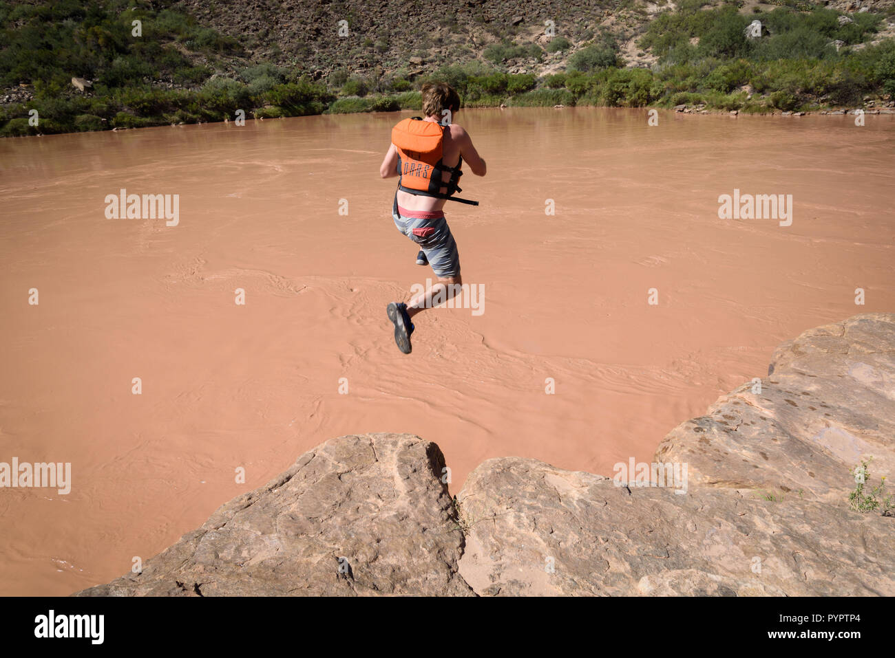 Rafting auf dem Colorado River, Grand Canyon, Arizona, USA. Stockfoto