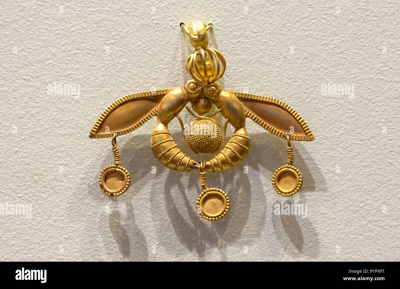 Bienen minoischen Jewel (1800-1700 v. Chr.), das archäologische Museum von Heraklion, Heraklion (irakleio), Irakleio Region, Kreta (Kriti), Griechenland Stockfoto