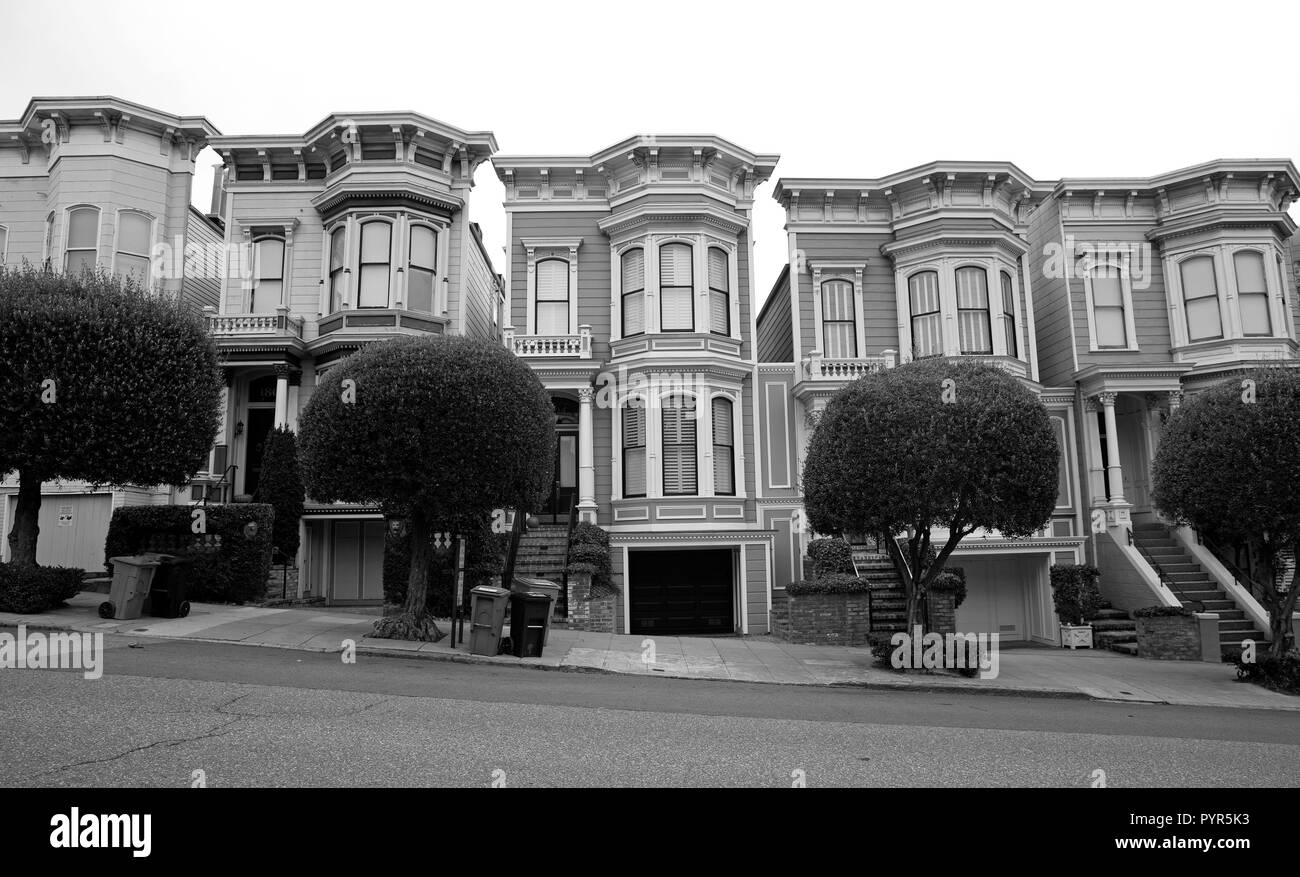 Hotel im viktorianischen Stil, Häuser in San Francisco Stockfoto