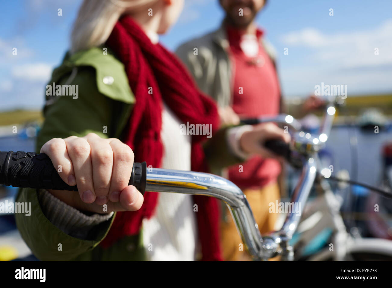 Romantische Fahrrad Datum Stockfoto