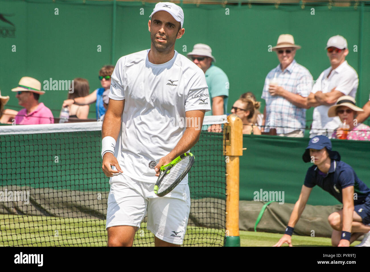 Tennis Player bei Wimbledon Meisterschaft Stockfoto